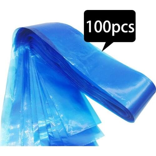 100Pcs/pack Blue Tattoo Clip Cord Sleeves Bags Supply Disposable Covers Bags for Tattoo Machine Professional Tattoo Accessory
