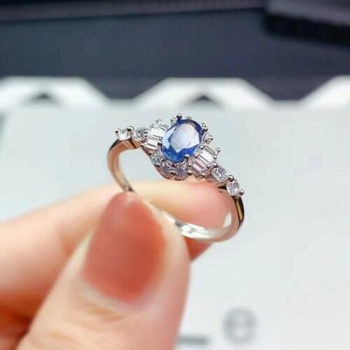 100% Natural and Real Sapphire Rings Free shipping 925 sterling silver Ring Party Jewelry