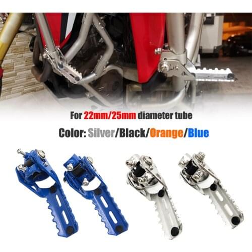 25mm Motorcycle Highway Front Foot Pegs Folding Footrests Clamps For BMW F800GS Adventure R1200GS F750GS F850GS F900XR F900R
