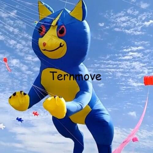 3D Soft Kite Traditional Kite Flying 3d ripstop nylon fabric inflatable cat animal cartoon model line walk in sky kites