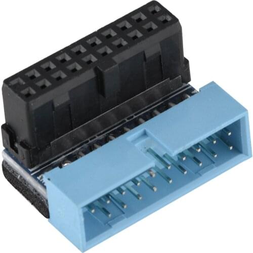 5Pcs Motherboard 19-Pin Connector Adapter 90 Degree Angled USB 3.0 High-Speed Signal Transmission Internal Header