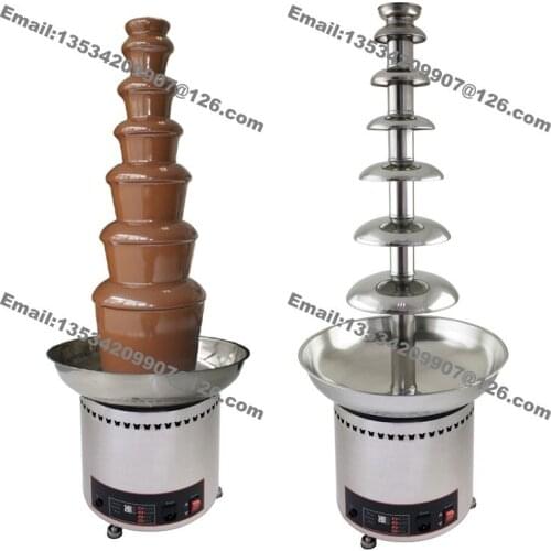 Free Shipping Heavy Duty Stainless Steel 110v 220v Electric 40.6" 7-Tier Party Choco Fondue Chocolate Fountain Machine