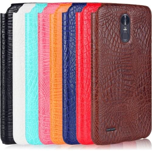 For LG Stylus 3 Stylo3 M400DK M400DF Case Crocodile Grain Hard PC+PU Leather Surface Back Cover Hard Case for LG Stylus 3 M400DY