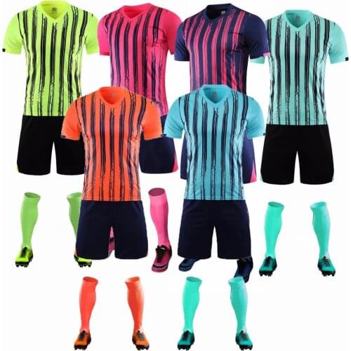 Kids Men soccer jersey Set survetement football tracksuit Clothes soccer kits + Shorts Athlete uniformes de futbol retro Jersey