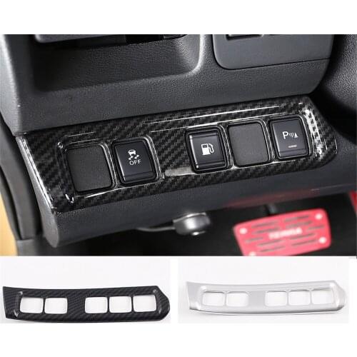 For Nissan Navara NP300 2017 2018 2019 Carbon Fiber Interior Headlight Switch Panel Cover Trim Car Accessories