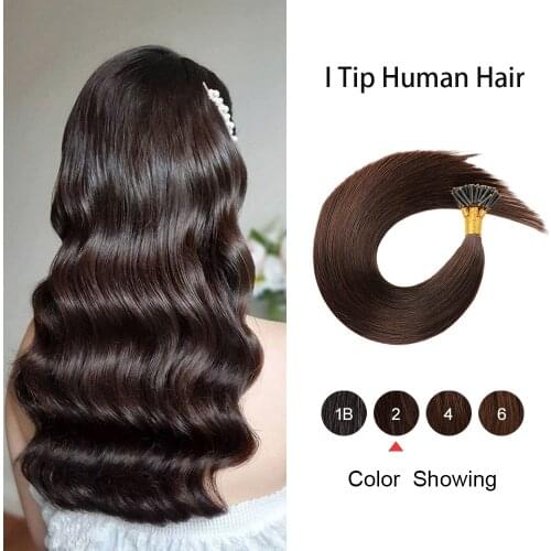 Gazfariy I Tip Stick Tip Straight Fusion Hair Keratin Remy Virgin Pre Bonded Human Hair Extensions 14" 18" 22" For Russian Women