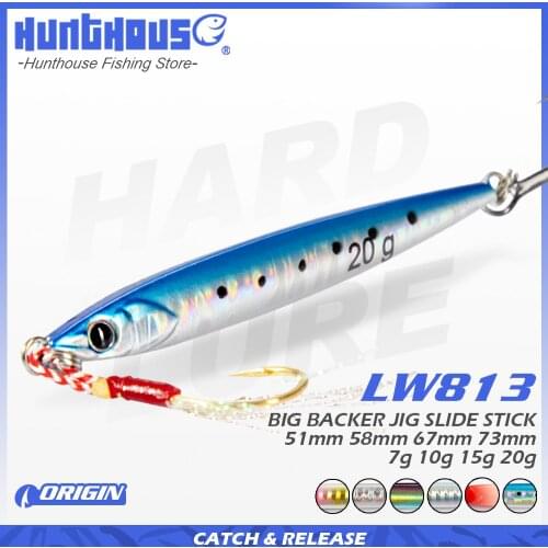 Hunthouse lead jigging fishing hard lure 7g/10g/15g/20g sinking metal spoon bait shore casting jig Artificial sea bass catfish