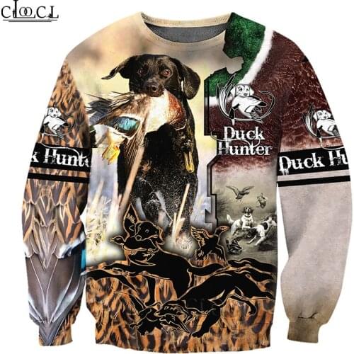 HX Fashion Men Women Newest Animal Duck Hunting 3D Printed Harajuku Sweatshirt Casual Streetwear Tracksuit Tops Drop Shipping