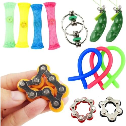 Fidget Toys Anti Stress Toy Set Stretchy Strings Mesh Marble Relief Gift for Adults Girl Children Sensory Stress Relief Toys