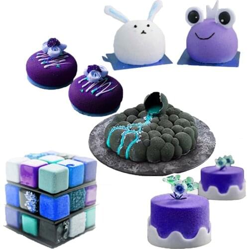 Meibum Geometric Shape Cake Decorating Tools Party Mousse Baking Mould Non-Stick Silicone Mold Multiple Types Kitchen Bakeware