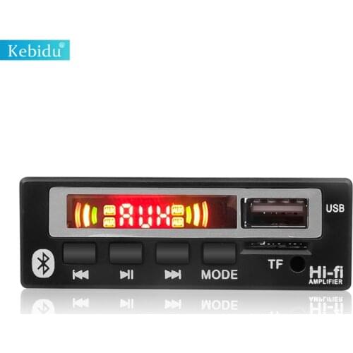 Kebidu Hot Wireless Bluetooth Car Audio USB TF FM Radio 5V 12V For Car MP3 WMA Decoder Board MP3 Player with Remote Control