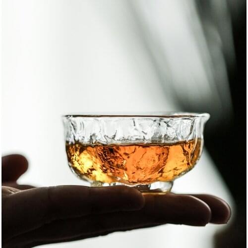 LUWU walnut-shaped glass tea cup glass cup accessories