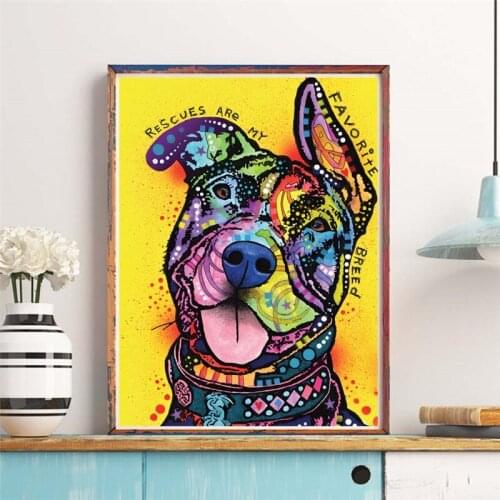 My Favorite Breed By Dean Russo HD Watercolor Art Canvas Poster Painting Wall Picture Print Home Bedroom Decoration Accessories