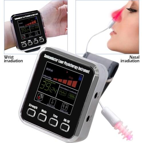 650nm Laser Physiotherapy Wrist Diode LLLT for Diabetes Hypertension Treatment Sinusitis Wrist Watch Diabetic Therapy Instrument