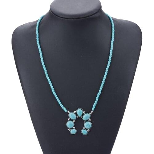 Natural Stone Beaded Chains Pendants Necklaces For Women Indian Ethnic Statement Necklace Jewelry Femme Boho Maxi Necklace