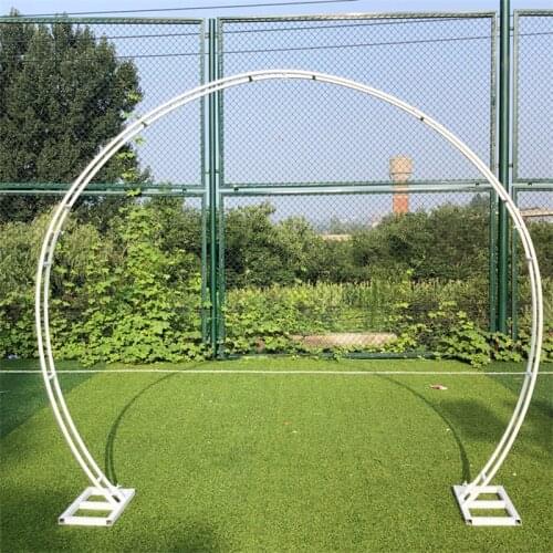 New Outdoor Double Wedding Arch Round Ring Christmas Backdrop Stand Halloween Party Home Decoration Stage Background Circle Arch