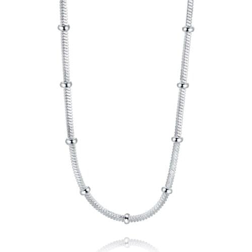 Wholesale silver color jewelry European style popular Women lady cute Charms Snake chain necklace fashion Christmas Gift