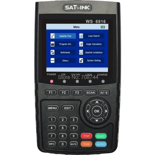 Original Satlink WS-6916 Satellite Finder DVB-S2 MPEG-2/MPEG-4 Satlink WS6916 High Definition Satellite Meter TFT LCD Screen