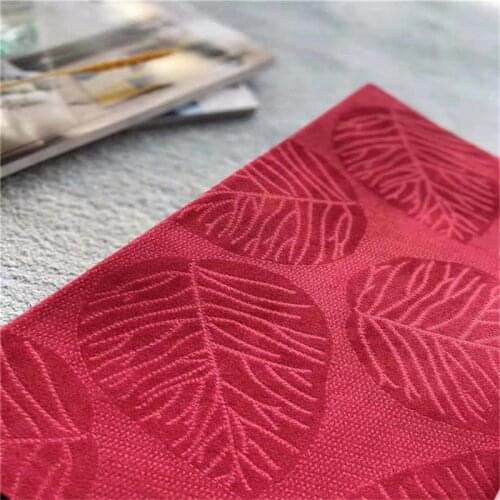 Modern Leaves Design Panel Red light blue Velvet Thick Shade Living Room Bedroom Cloth Blackout Curtains Home Decor