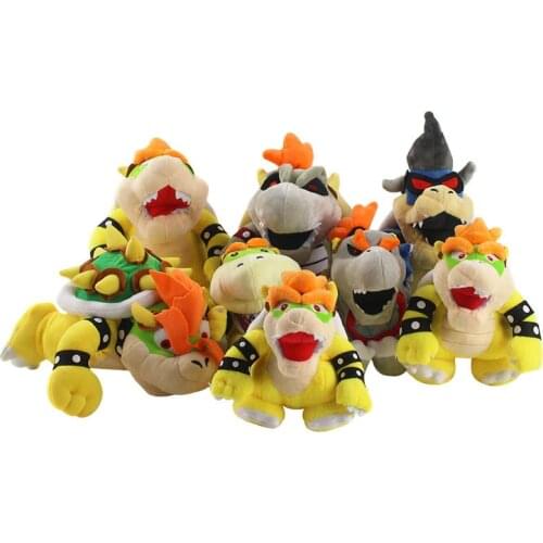 Koopa Bowser Plush Toy Game Cartoon Soft Stuffed Plush Toys Fire Dragon Stuff Plush Dolls for Children Birthday Christmas Gafts