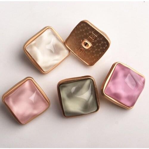 1lot=10pcs golden High-end crystal clothes metal Buttons decorate Sewing for Gift Crafts Handwork needlework accessories