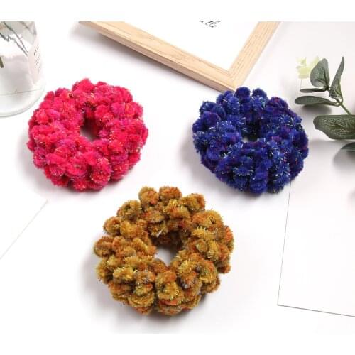 Furling Girl 1PC Muslim Women Fashion Scrunchies Elastic Hair Bands Knitting Wool Hair Accessories Ponytail Holder