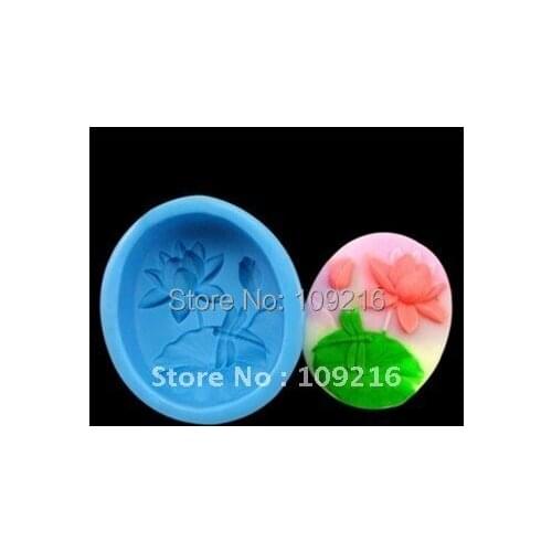 Wholesale!!!1pcs Water Lily (R0393) Silicone Handmade Soap Mold Crafts DIY Mold