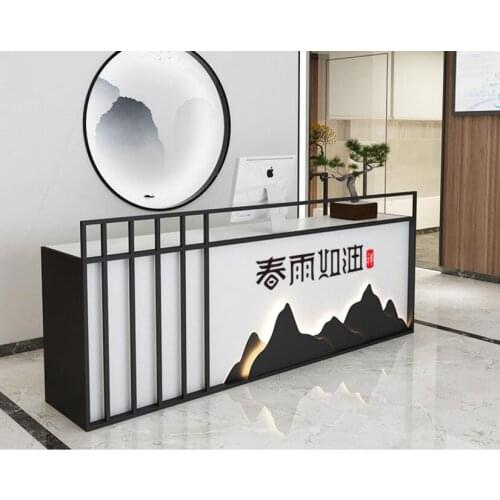 Modern simple cashier shop small bar restaurant front desk milk tea shop counter company reception desk