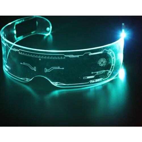 LED Luminous Glasses Electronic Visor Glasses Light Up Glasses Prop For Festival KTV Bar Party Performance Christmas Light