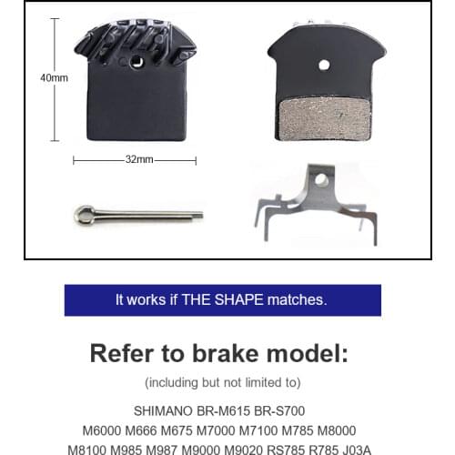 DEORE XT SLX J02A J03A Cooling Fin Ice Tech Bicycle Disc Brake Pads MTB Bike Ceramics Disc Brake Pads For Shimano M785 M675