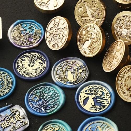 Fantasy Unicorn Sealing Wax Stamp Envelope Invitation Seal DIY Wax Stamp Copper Head Birthday Gift Retro Lacquered Seal