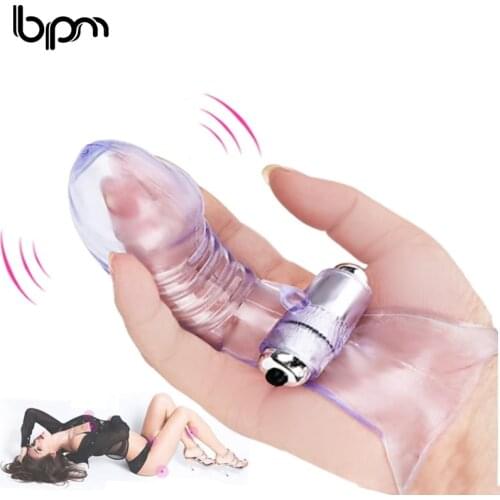 Female Masturbator Finger Cots Vibrator G-spot Massage Clitoris Stimulator Flirting Orgasm Sex Toys For Lesbian Sex Toys