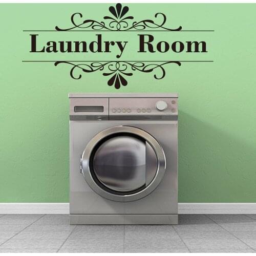 Laundry Room Sign Wall Window Sticker Washing Room Laundry Room Lettering Wall Decal Vinyl Home Decor Art