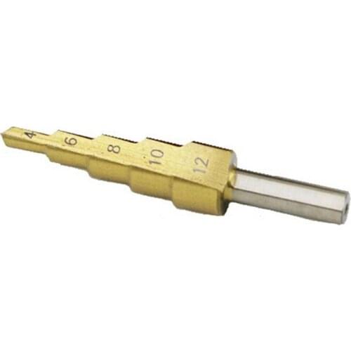 1 Pc Metric Spiral Flute The Pagoda Shape Hole Cutter 4-12/20mm 2 size HSS Steel Cone Drill Bit Set HSS Steel Step Sharpe drill