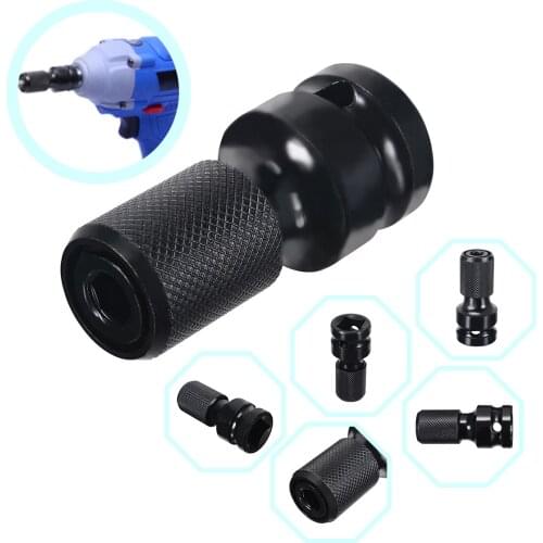 Screwdriver Bit Conversion 1/2"Drive to1/4"Hex Shank Socket Adapter Quick Release Impact Screwdriver Converter