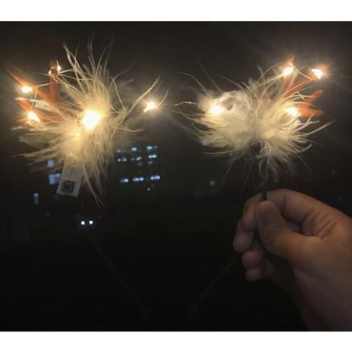 Lovely Christmas Santa Reindeer Snowman Bear 1PC LED Light Christmas Adult Children Decorations Decor Headband Accessories