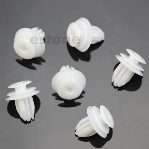 10pcs Nylon Trim Board Panel Retainer Clips Fasteners White for toyota