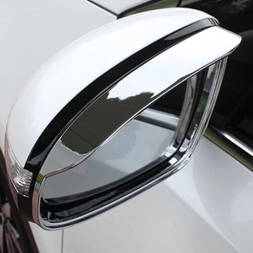2Pcs/set Car Front Side Rearview Mirror Eyebrow Frame Trim Visor Guard Cover Molding For Kia Sportage QL 2017 2018 Car Styling