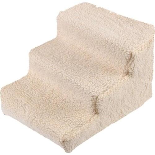 3 Steps Anti-slip Plush Cloth Pet Stairs For Dog Cats Removable Dogs Bed Stairs Dog Stairs Pet Climbing Ladder Pet Products