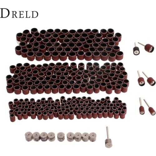 317Pcs Dremel Accessories Grit 240 10x10x3mm Sanding Flap Wheel Rotary Tools Abrasive Sanding Paper Grinding Polishing Disc