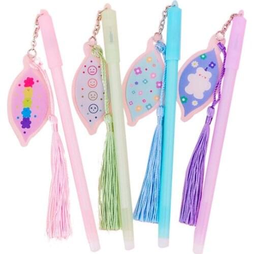 4pcs Creative Love Candy Bear Pendant Tassel Pendant Gel Pen Gifts for Kids gel writing pens Party Events Supplies