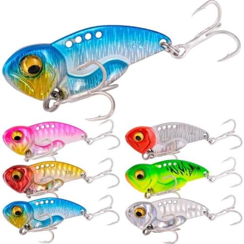 6PCS Spinner Fishing Lures Wobblers Sequin Spoon Crankbaits Artifical Blade Lure Metal VIB Baits for Fly Fishing Trout Pesca
