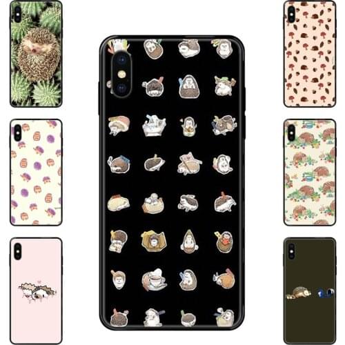 Hedgehog Cute Black Soft TPU Cell Cover Case All For Apple iPhone 11 12 Pro XS Max XR X 8 7 6 6S Plus 5 5S SE