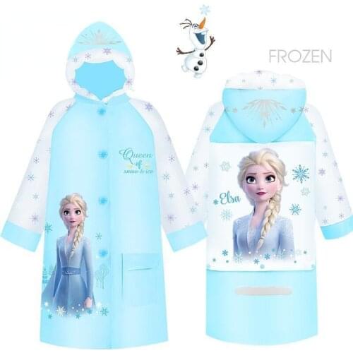 Disney Childrens Cartoon Raincoat Poncho Jacket Frozen Aisha Student Girl Cute Princess Cardigan Childrens Birthday Gift