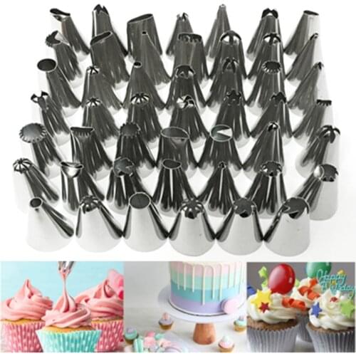 12-48Pcs/set Stainless Steel Icing Piping Nozzles Pastry Tips Set Cake Baking DIY Decorating Tools Seamless Welding Accessories
