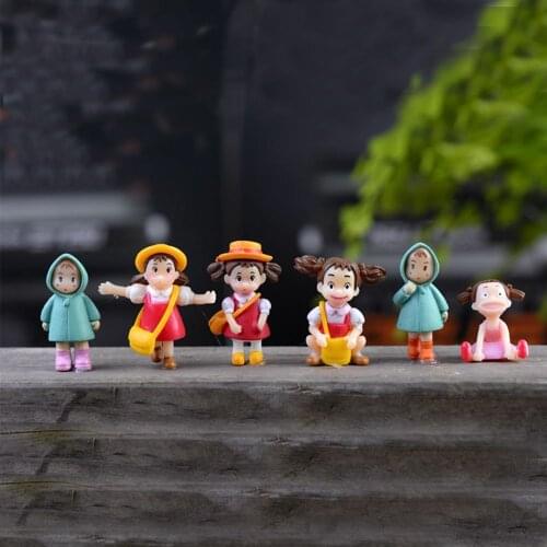 1 Pcs Miniatures Anime Girl Terrariums Figurines Action Figures Fairy Garden Succulents Desktop For Kids Plastic Crafts Supply