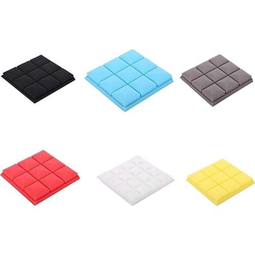 HOT-25X25X5cm Wallpaper Sticker Practical Acoustic Foam Panel Sound Stop Absorption Sponge Studio Ktv Living Room Bar Soundproof