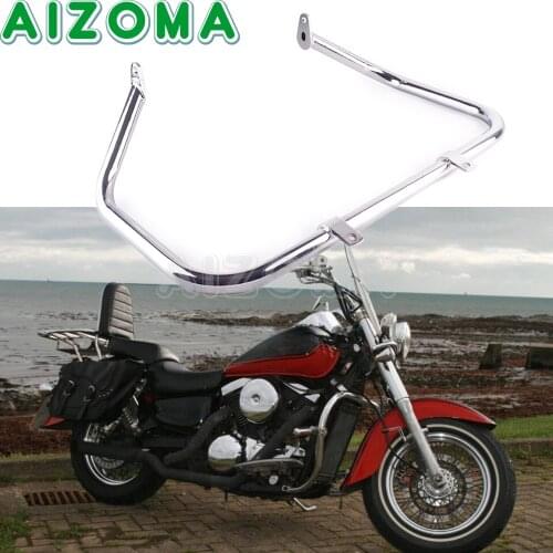 Chrome Motorbike Bumper Engine Guard Crash Bar 1 1/4'' Front Body Fairing Protector Accessories for Kawasaki VN1500 1996-2008
