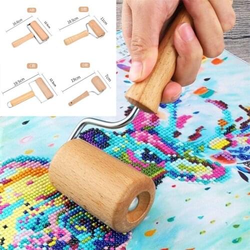 Diamond Painting Tools Practical Wood Rolling Wooden Roller Axis DIY Rhinestone Embroidery Full Drill Sticky Rolling Shaft