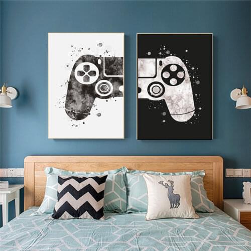 Modern Gamepad Abstract Poster Canvas Painting Game Player Gift Boy Room Painting Wall Decoration Cuadros Decorativos Cuadros